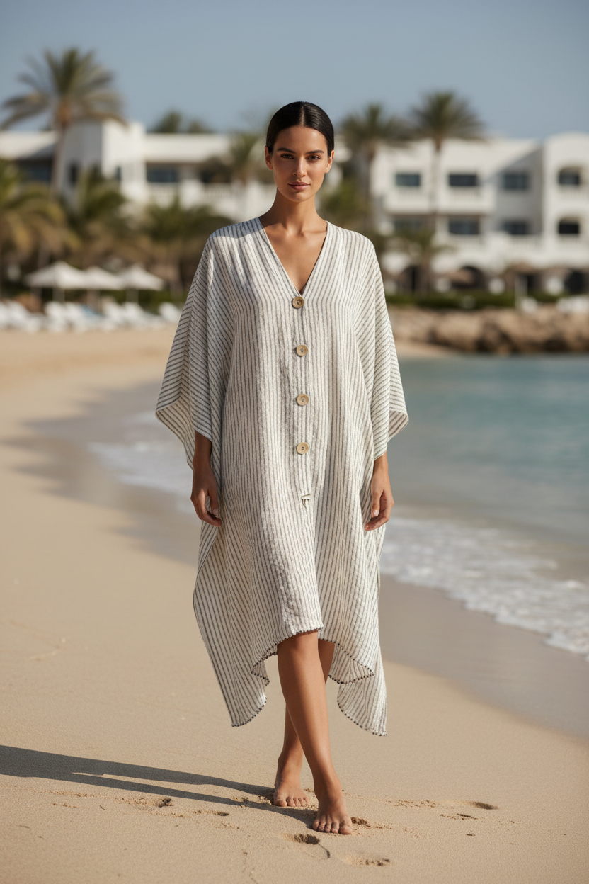 Coastal Linen Escape - Sand Beige Front