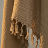 Desert Tide — Soft Caramel Nude | Fabric/Tassel Close-Up