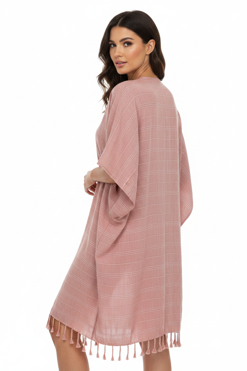 Dusty Rose – Image 3 – Back Over-Shoulder Pose
