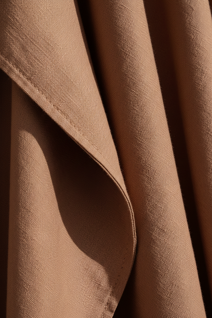 Luxury Resort Kaftan in Dusty Clay Nude - Fabric Detail
