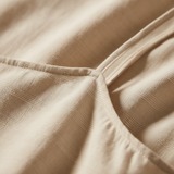 Luxury Textured Maxi Slip Dress in Soft Ivory Cream - Fabric Detail