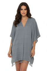 Luxury Striped Kimono Beach Cover-Up