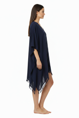 Dark Blue Kaftan - Side View
