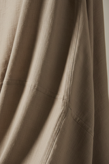 Luxury Resort Kaftan in Warm Stone Grey - Fabric Detail
