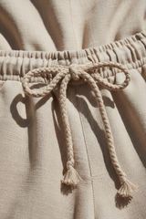 Luxury Coastal Resort Set in Seashell Beige - Fabric Detail