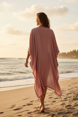 Dusty Rose Kaftan - Back to ocean pose