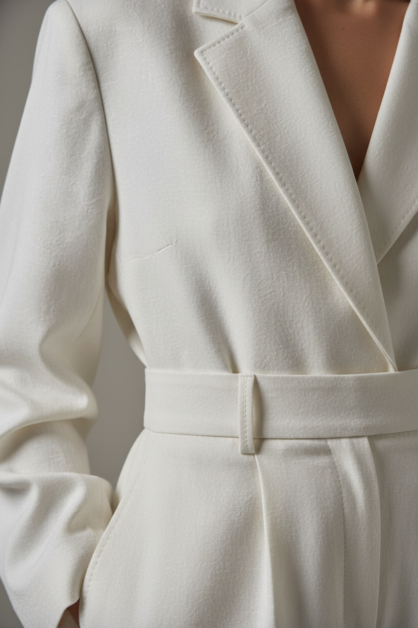 Soft Ivory White – Fabric Detail
