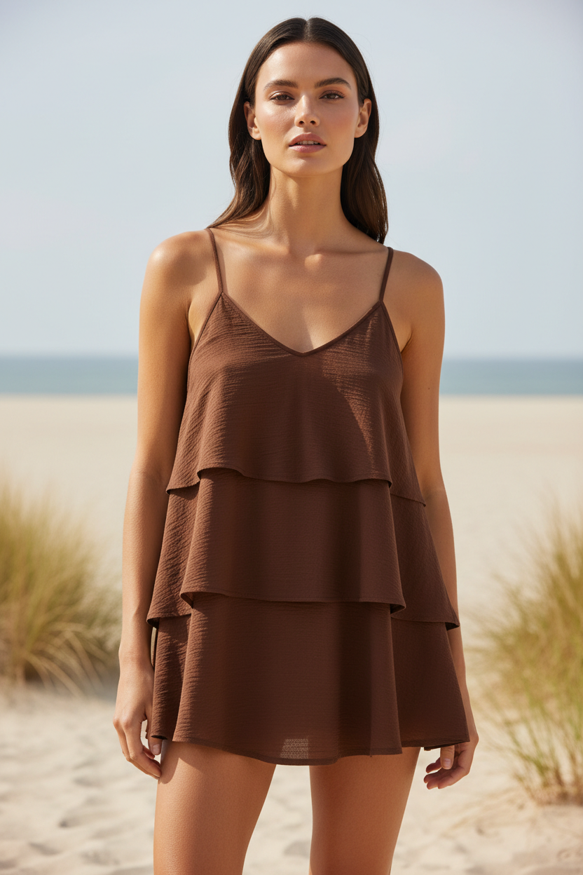 Soft Cocoa Brown – Front Full-Body