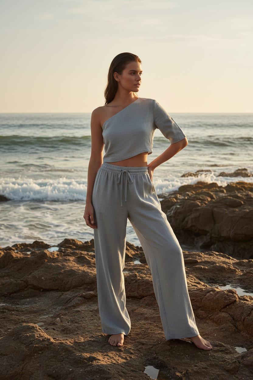 Luxury Coastal Resort Set in Ocean Stone Grey - Lifestyle