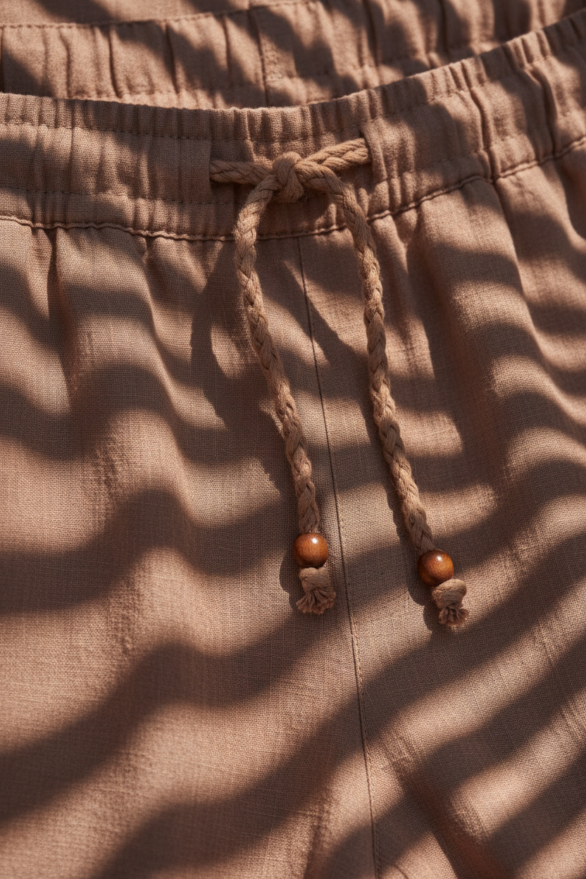 Luxury Coastal Resort Set in Dusty Cocoa Nude - Fabric Detail