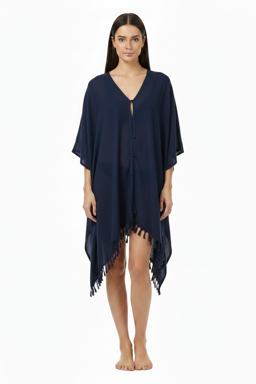 Dark Blue Kaftan - Front View