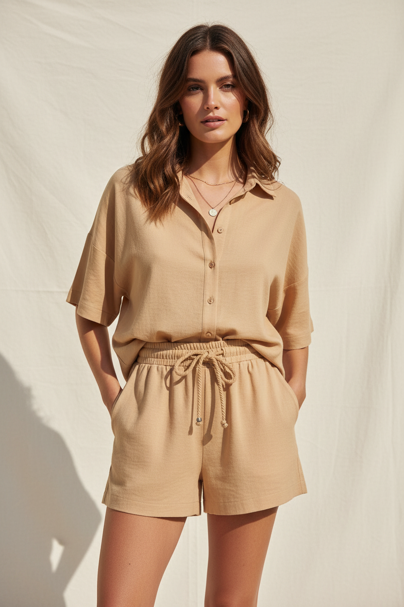 Warm Sand Beige - Front Full-Body