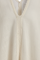 Ivory White Kaftan - Texture Detail