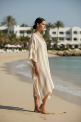 Sand Beige Kaftan - Side View