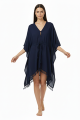 Dark Blue Kaftan - Walking Pose