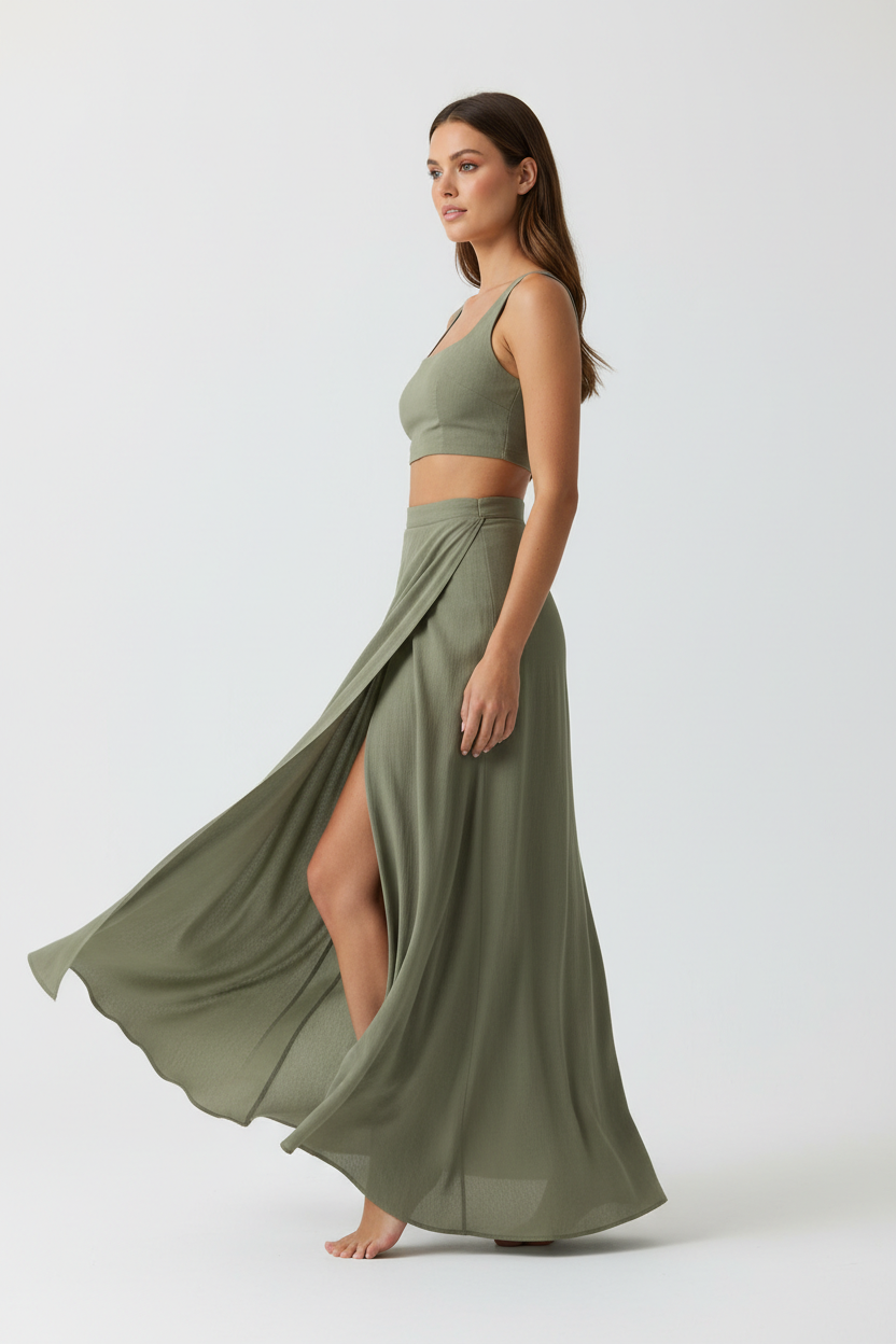 Muted Olive Stone – Side Angle
