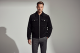 Luxury Corduroy Zip-Up Jacket - Midnight Black - Lifestyle Campaign