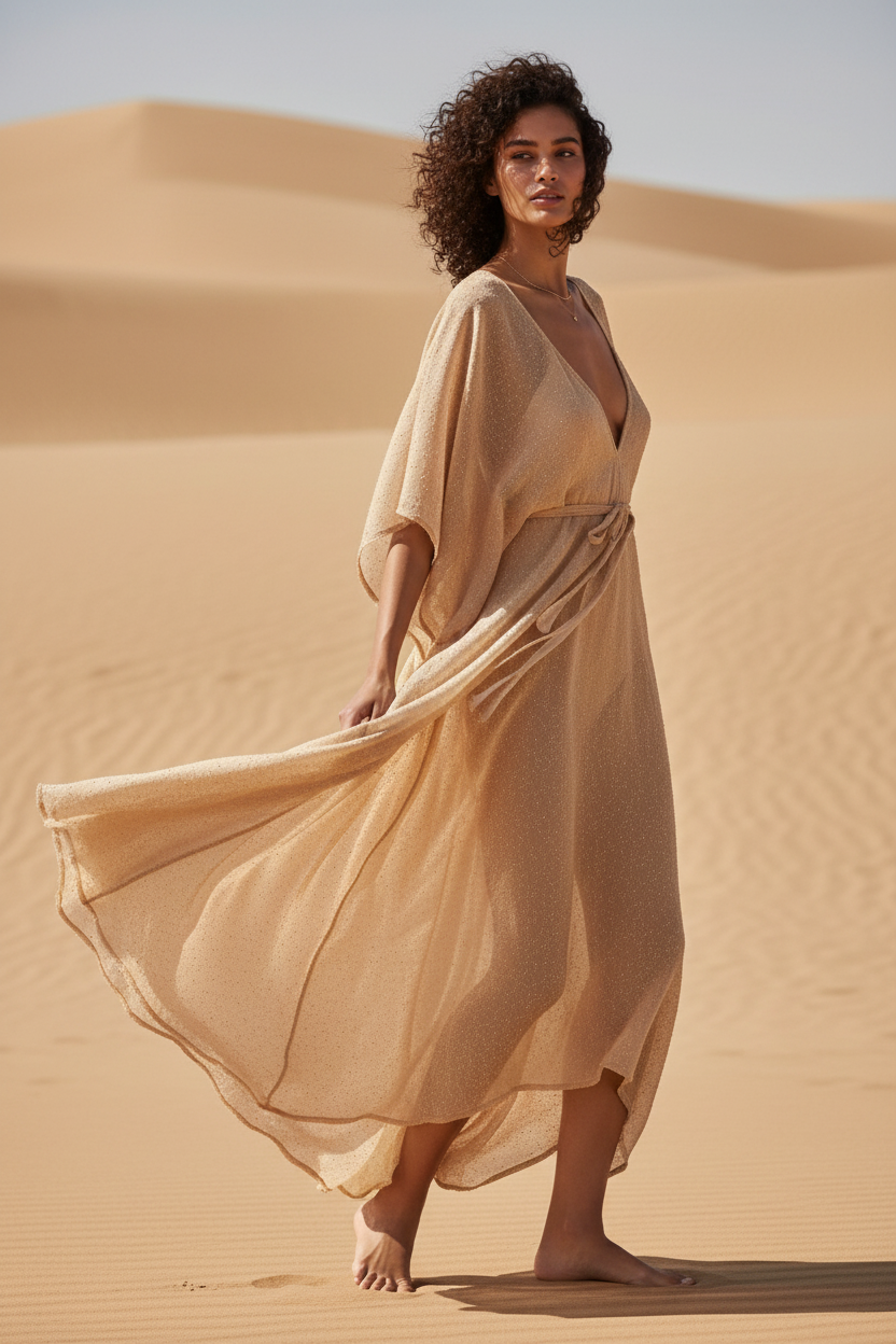 Warm Sand Beige - Editorial Pose