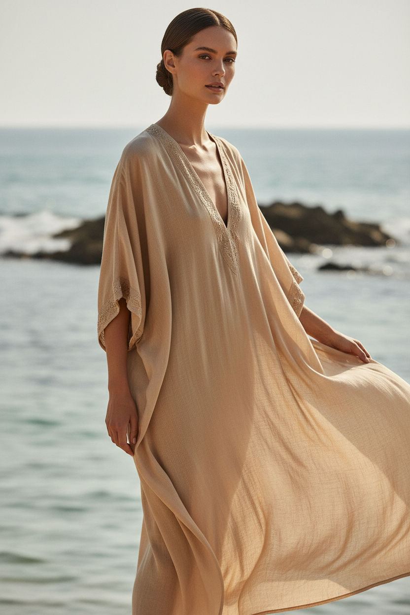 Warm Sand Beige - Editorial Pose