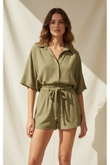 Soft Olive Stone - Front Full-Body