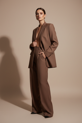 Dusty Cocoa Brown – Three-Quarter Editorial