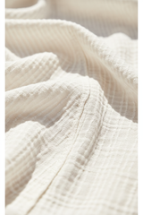 Luxury Textured Lounge Co-ord Set in Soft Coconut White - Fabric Detail