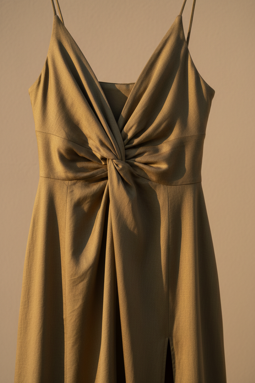 Muted Olive Gold – Fabric Detail
