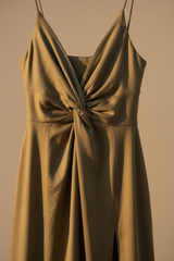 Muted Olive Gold – Fabric Detail