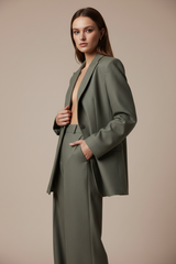 Muted Olive Grey – Three-Quarter Editorial