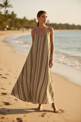 Muted Olive & Beige Stripe – Lifestyle Campaign