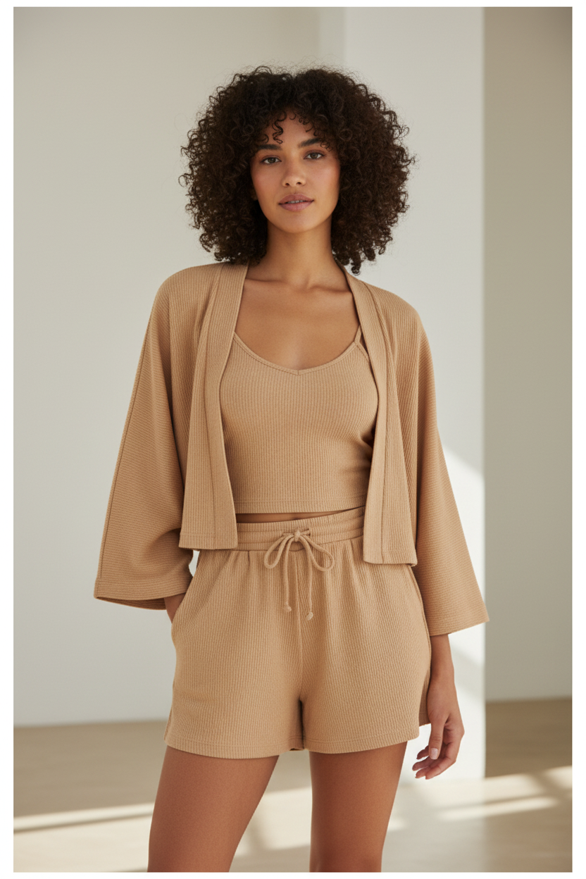 Warm Beige Sand - Front Full-Body