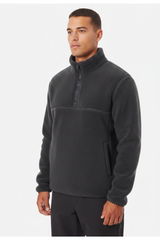 Luxury Fleece Half-Zip Pullover - Charcoal Midnight Grey - Front Full Body