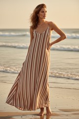 Warm Cocoa & Cream Stripe – Lifestyle Campaign