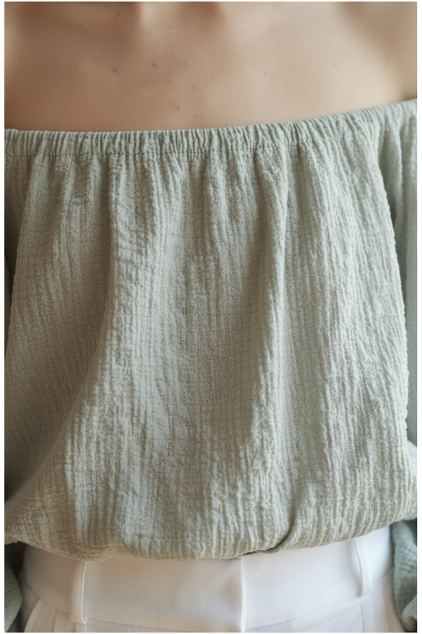 Muted Olive Mist – Close-Up Detail