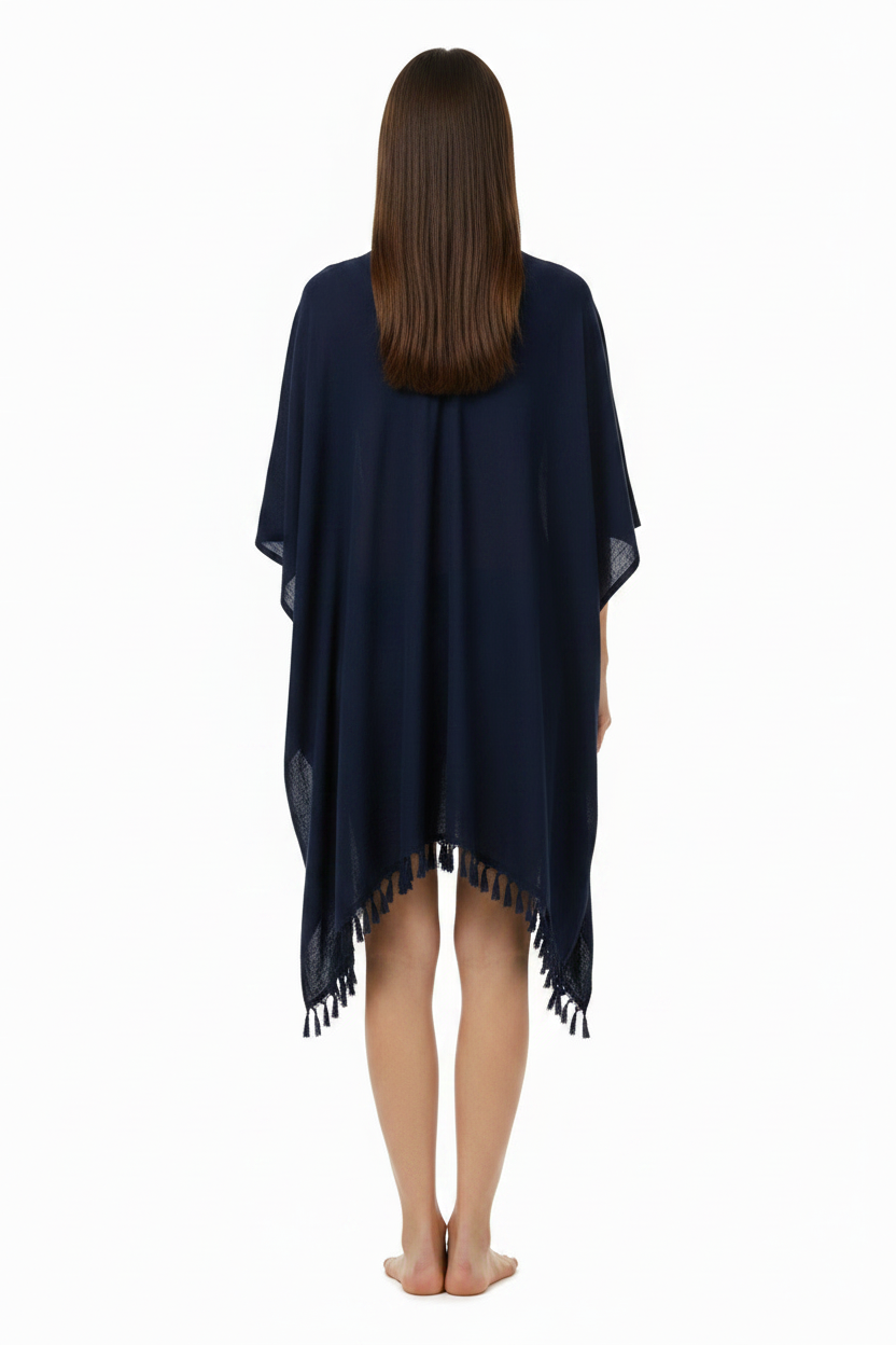 Dark Blue Kaftan - Back View