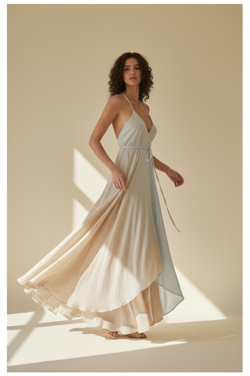 Sand Beige - Editorial Fashion Pose