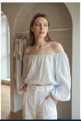 Soft Ivory White – Front Full-Body