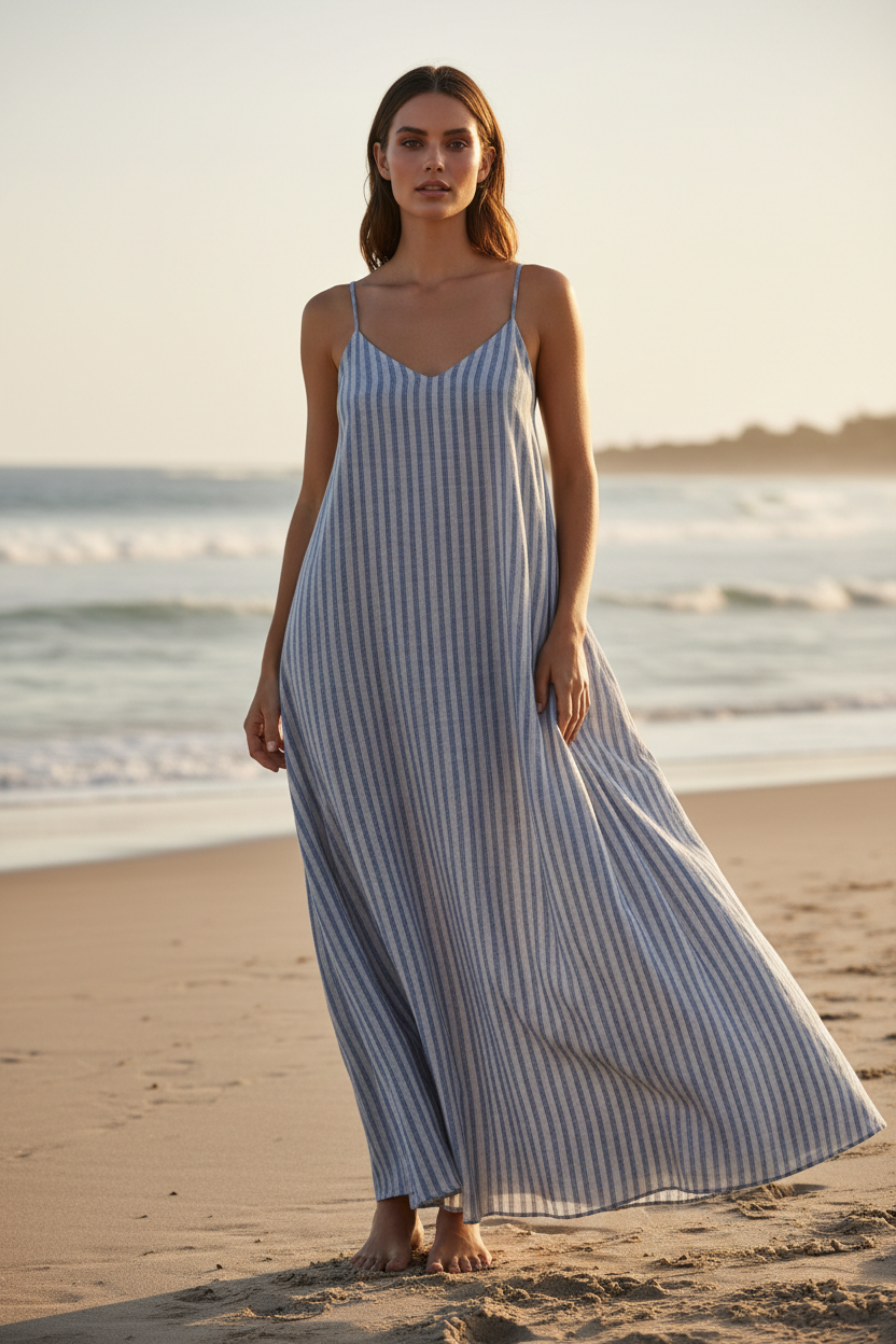 Dusty Blue & Stone Stripe – Lifestyle Campaign