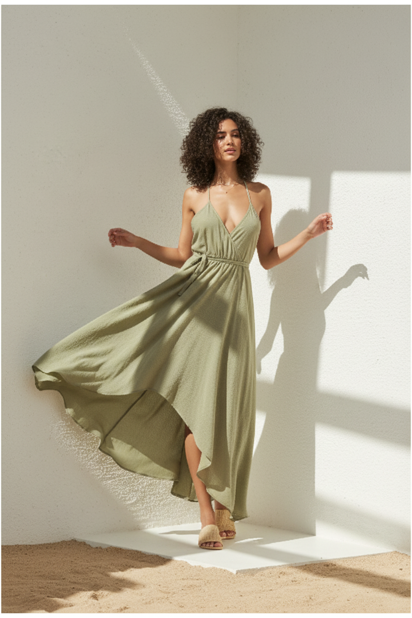 Dusty Olive - Editorial Pose