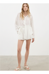 Luxury Minimal Linen Lounge Set in Soft Coconut White - Lifestyle