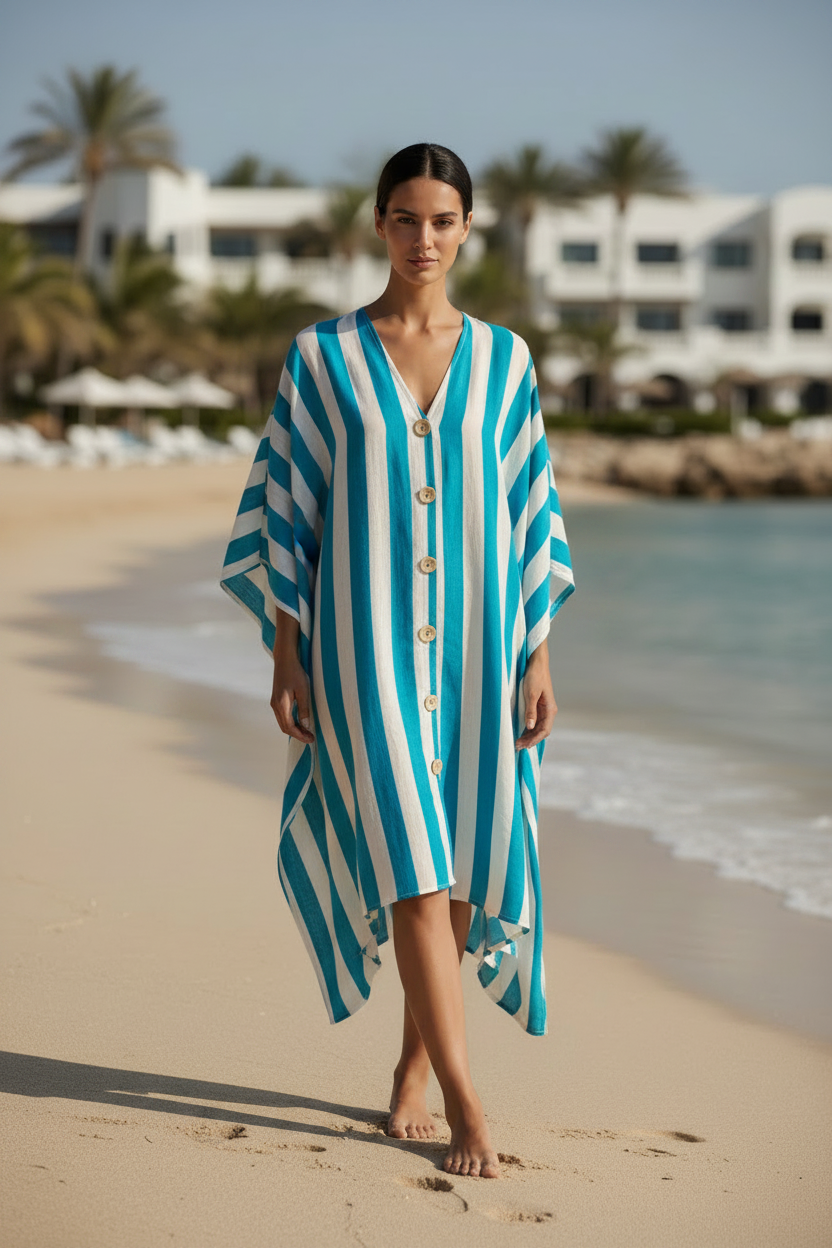 Ocean Blue Kaftan