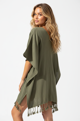 Olive Green – Bonus Image – Back Over-Shoulder Pose